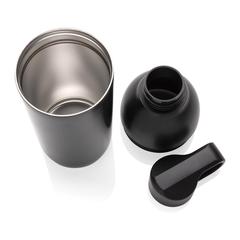 Vue Bouteille iso 540ml en acier inoxydable recyclée Flow RCS de couleur noir| Krokrodeal