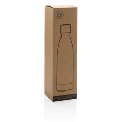 Vue Bouteille iso couleur pleine en acier inoxydable recyclé RCS de couleur bleu| Krokrodeal