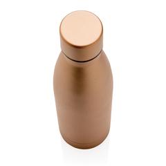 Vue Bouteille iso couleur pleine en acier inoxydable recyclé RCS de couleur jaune| Krokrodeal