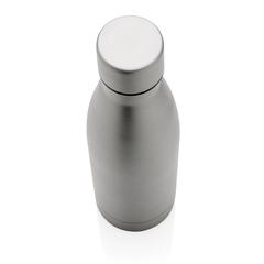 Vue Bouteille iso couleur pleine en acier inoxydable recyclé RCS de couleur gris| Krokrodeal