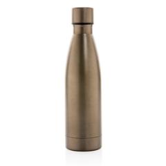 Vue Bouteille iso couleur pleine en acier inoxydable recyclé RCS de couleur marron| Krokrodeal
