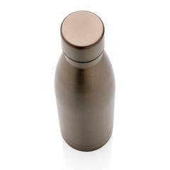 Vue Bouteille iso couleur pleine en acier inoxydable recyclé RCS de couleur marron| Krokrodeal