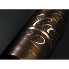 Vue Bouteille iso couleur pleine en acier inoxydable recyclé RCS de couleur marron| Krokrodeal