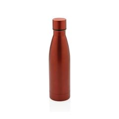 Vue Bouteille iso couleur pleine en acier inoxydable recyclé RCS de couleur rouge| Krokrodeal