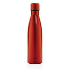 Vue Bouteille iso couleur pleine en acier inoxydable recyclé RCS de couleur rouge| Krokrodeal