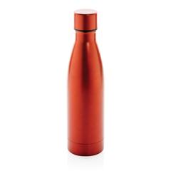 Vue Bouteille iso couleur pleine en acier inoxydable recyclé RCS de couleur rouge| Krokrodeal