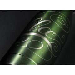 Vue Bouteille iso couleur pleine en acier inoxydable recyclé RCS de couleur vert| Krokrodeal