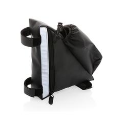 Vue Sacoche réfléchissante pour vélo avec porte bouteille de couleur noir| Krokrodeal