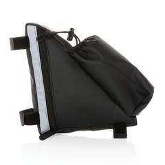 Vue Sacoche réfléchissante pour vélo avec porte bouteille de couleur noir| Krokrodeal