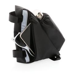 Vue Sacoche réfléchissante pour vélo avec porte bouteille de couleur noir| Krokrodeal