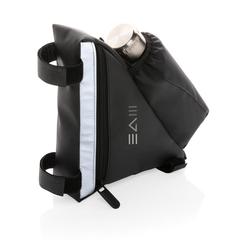 Vue Sacoche réfléchissante pour vélo avec porte bouteille de couleur noir| Krokrodeal