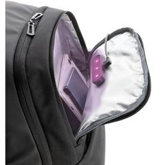 Vue Sac à dos pour ordinateur portable avec poche stérilisateur de couleur noir| Krokrodeal