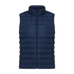 Vue Bodywarmer femme en polyester recyclé Iqoniq Meru de couleur bleu| Krokrodeal
