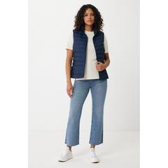 Vue Bodywarmer femme en polyester recyclé Iqoniq Meru de couleur bleu| Krokrodeal