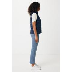 Vue Bodywarmer femme en polyester recyclé Iqoniq Meru de couleur bleu| Krokrodeal