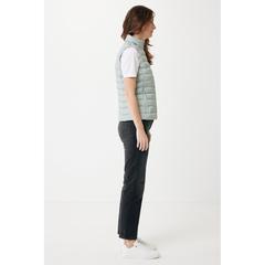 Vue Bodywarmer femme en polyester recyclé Iqoniq Meru de couleur vert| Krokrodeal