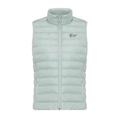 Vue Bodywarmer femme en polyester recyclé Iqoniq Meru de couleur vert| Krokrodeal