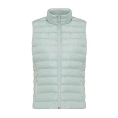 Vue Bodywarmer femme en polyester recyclé Iqoniq Meru de couleur vert| Krokrodeal