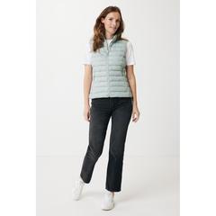 Vue Bodywarmer femme en polyester recyclé Iqoniq Meru de couleur vert| Krokrodeal