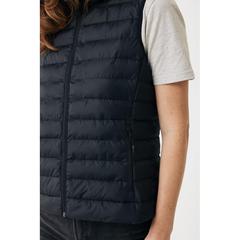 Vue Bodywarmer femme en polyester recyclé Iqoniq Meru de couleur noir| Krokrodeal
