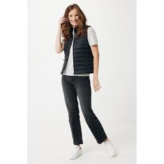 Vue Bodywarmer femme en polyester recyclé Iqoniq Meru de couleur noir| Krokrodeal