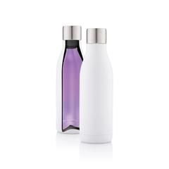 Vue Bouteille isotherme en acier avec stérilisateur UV de couleur blanc| Krokrodeal