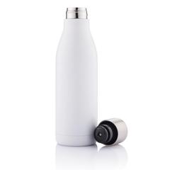 Vue Bouteille isotherme en acier avec stérilisateur UV de couleur blanc| Krokrodeal