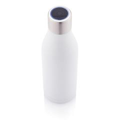 Vue Bouteille isotherme en acier avec stérilisateur UV de couleur blanc| Krokrodeal