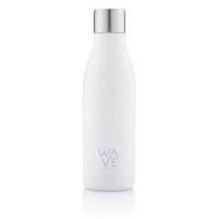Vue Bouteille isotherme en acier avec stérilisateur UV de couleur blanc| Krokrodeal