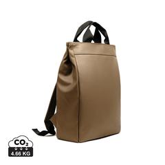 Vue VINGA Sac à dos en PU recyclé RCS Bermond de couleur marron| Krokrodeal