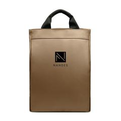 Vue VINGA Sac à dos en PU recyclé RCS Bermond de couleur marron| Krokrodeal