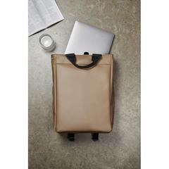 Vue VINGA Sac à dos en PU recyclé RCS Bermond de couleur marron| Krokrodeal