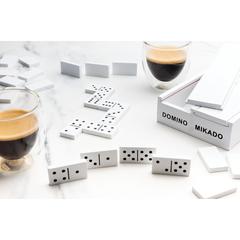 Vue Jeu de mikado/domino en boîte en bois de couleur blanc| Krokrodeal