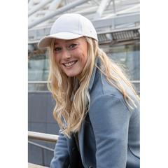 Vue Casquette 6 panneaux en coton recyclé 280gr IMPACT de couleur blanc| Krokrodeal