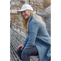 Vue Casquette 6 panneaux en coton recyclé 280gr IMPACT de couleur blanc| Krokrodeal