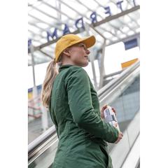 Vue Casquette 6 panneaux en coton recyclé 280gr IMPACT de couleur jaune| Krokrodeal