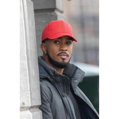 Vue Casquette 6 panneaux en coton recyclé 280gr IMPACT de couleur rouge| Krokrodeal