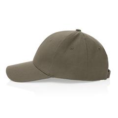 Vue Casquette 6 panneaux en coton recyclé 280gr IMPACT de couleur vert| Krokrodeal