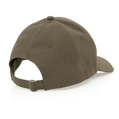 Vue Casquette 6 panneaux en coton recyclé 280gr IMPACT de couleur vert| Krokrodeal
