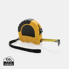 Vue Mètre ruban 5M/19 mm en plastique recyclé RCS de couleur jaune| Krokrodeal