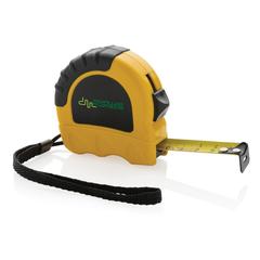 Vue Mètre ruban 5M/19 mm en plastique recyclé RCS de couleur jaune| Krokrodeal