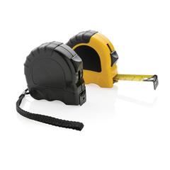 Vue Mètre ruban 5M/19 mm en plastique recyclé RCS de couleur jaune| Krokrodeal