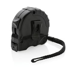 Vue Mètre ruban 5M/19 mm en plastique recyclé RCS de couleur noir| Krokrodeal