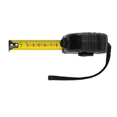 Vue Mètre ruban 5M/19 mm en plastique recyclé RCS de couleur noir| Krokrodeal