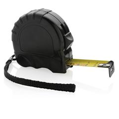 Vue Mètre ruban 5M/19 mm en plastique recyclé RCS de couleur noir| Krokrodeal