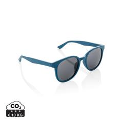 Vue Lunettes de soleil en fibre de paille de couleur bleu| Krokrodeal