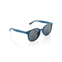 Vue Lunettes de soleil en fibre de paille de couleur bleu| Krokrodeal