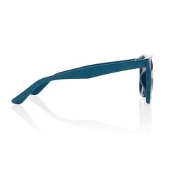 Vue Lunettes de soleil en fibre de paille de couleur bleu| Krokrodeal