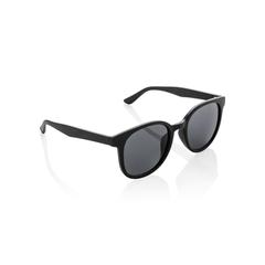 Vue Lunettes de soleil en fibre de paille de couleur noir| Krokrodeal
