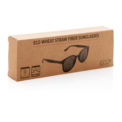 Vue Lunettes de soleil en fibre de paille de couleur noir| Krokrodeal